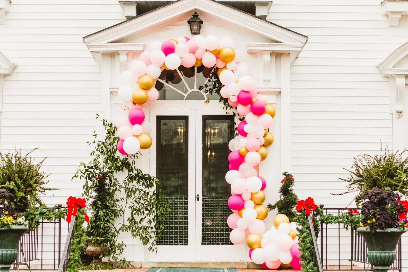 Private event entrance decor at Simply Divine
