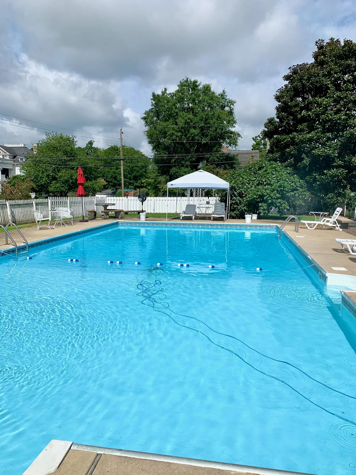 Guest house and pool area