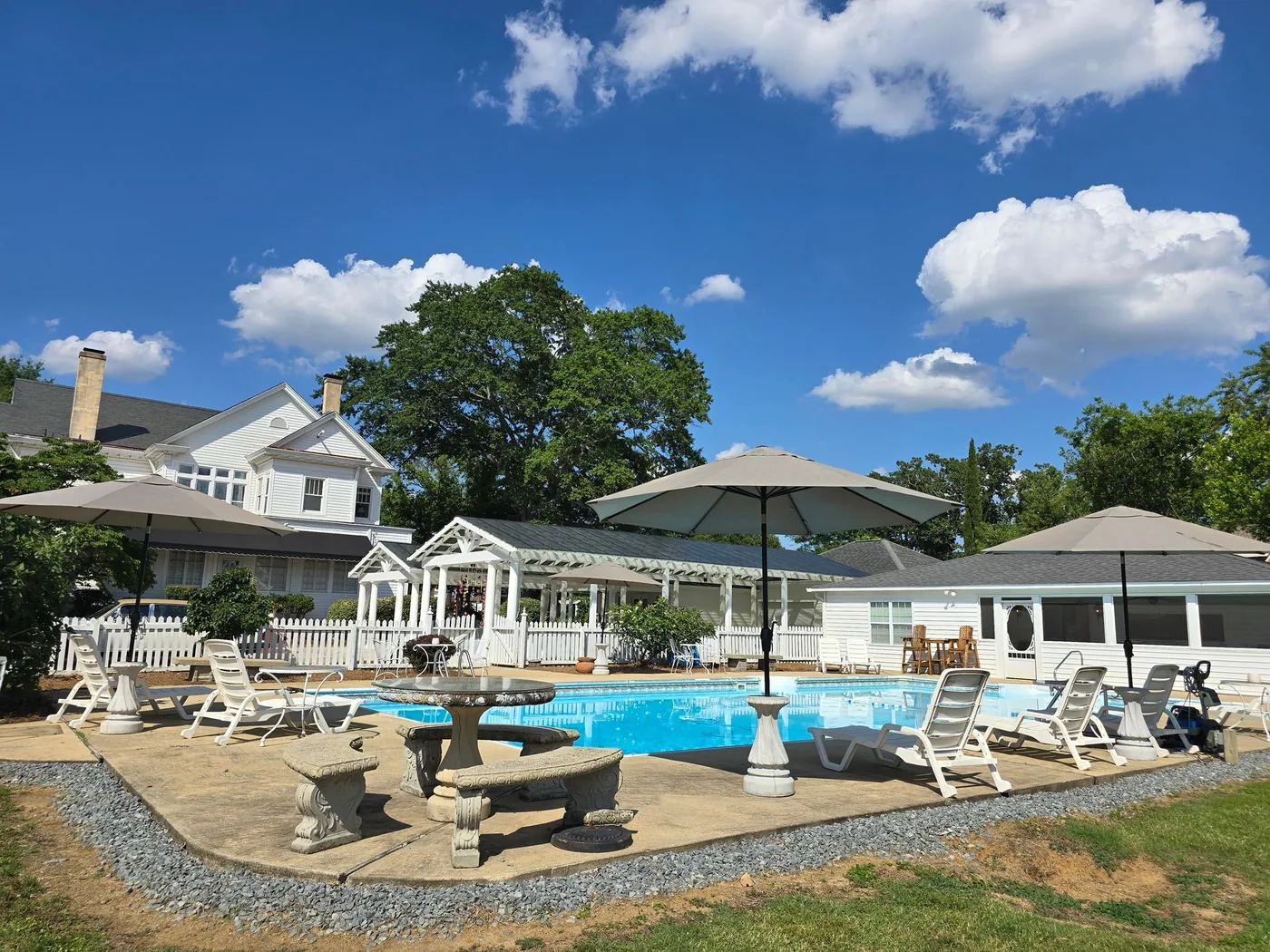 Pool and grounds backdrop