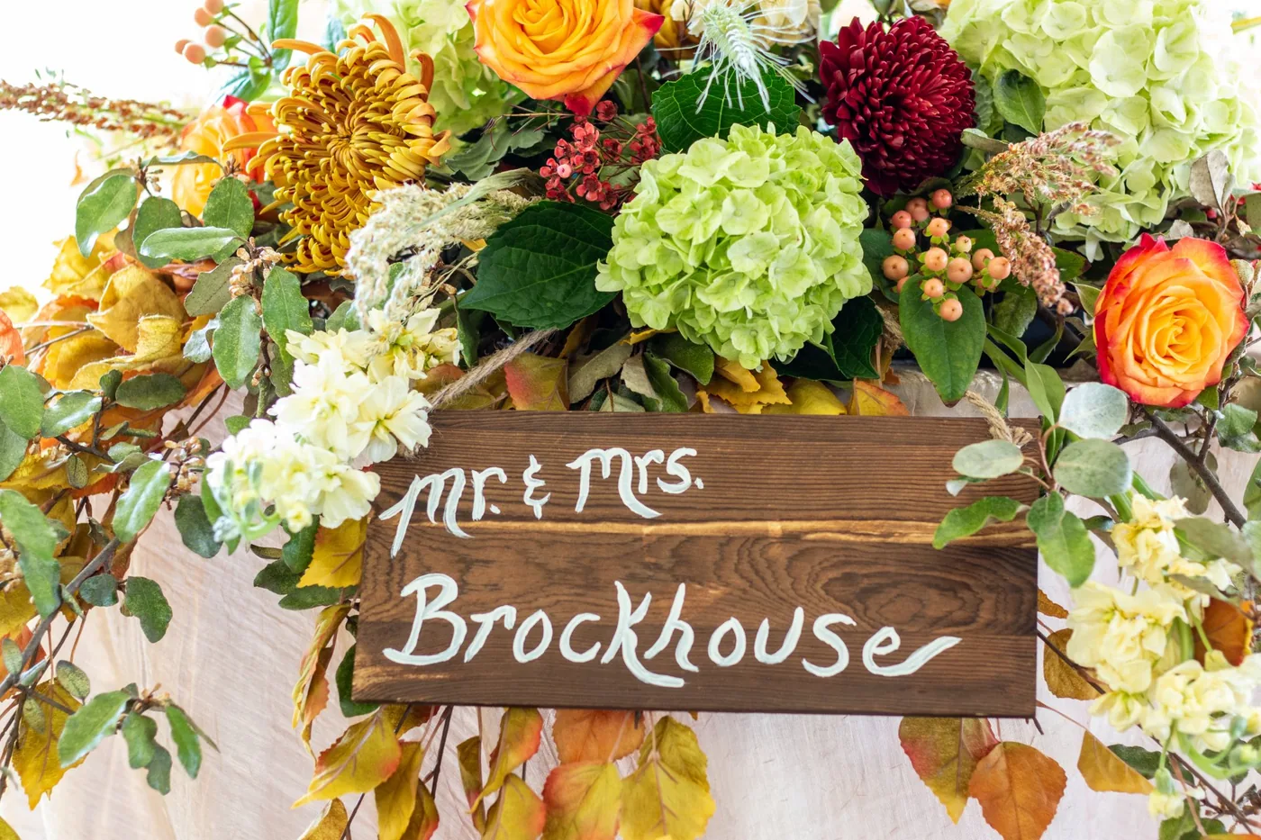 Wedding floral detail at Simply Divine